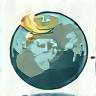 Global cycling knowledge icon